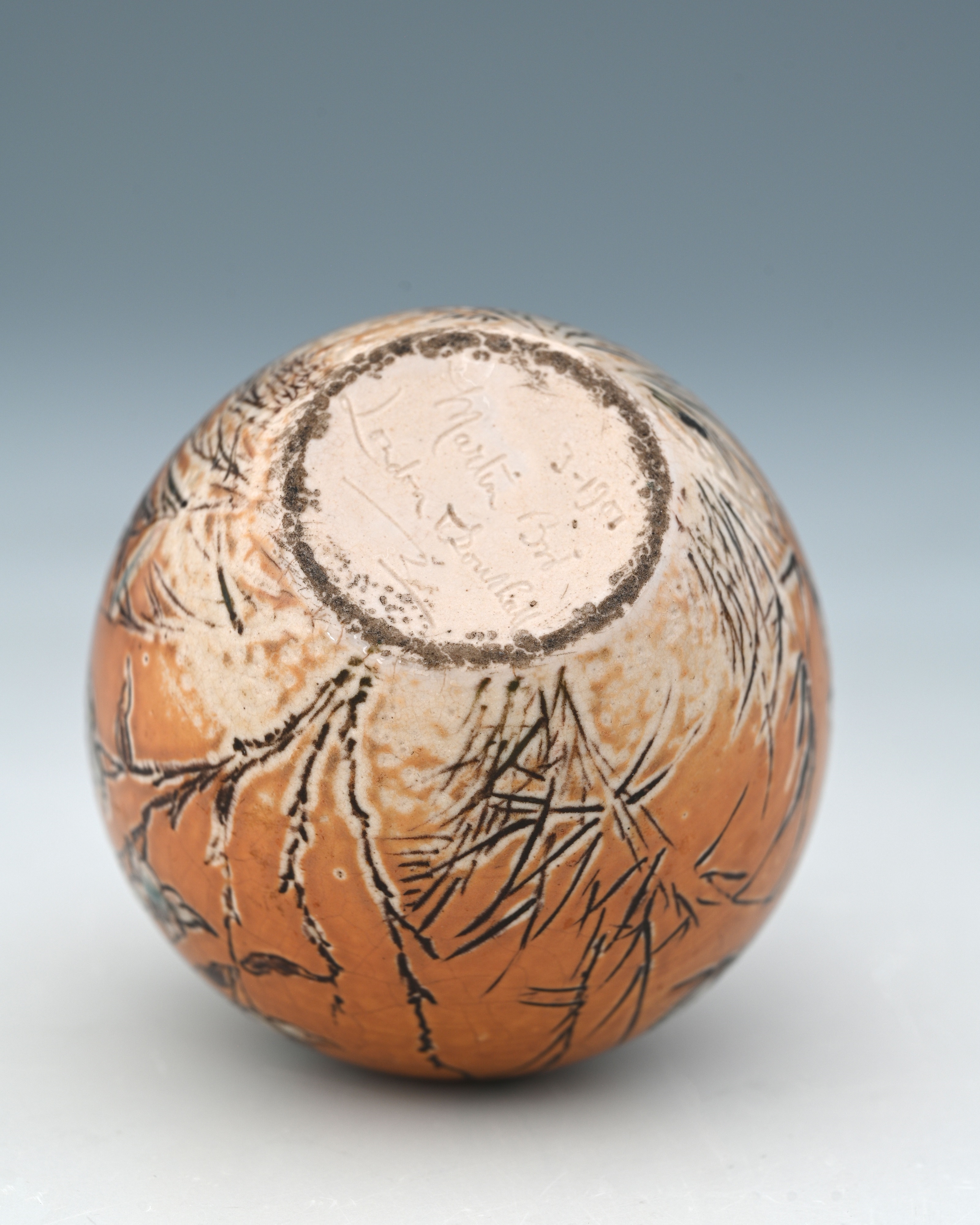 Edwin Martin | a small stoneware wildflower vase (1901) | MutualArt