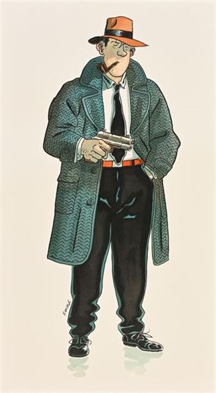 Nestor Burma, original illustration by François Ravard