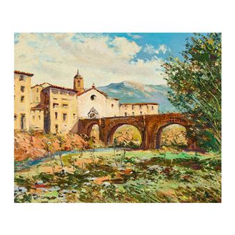 Pueblo con puente - Pedro Zawacki Köhler