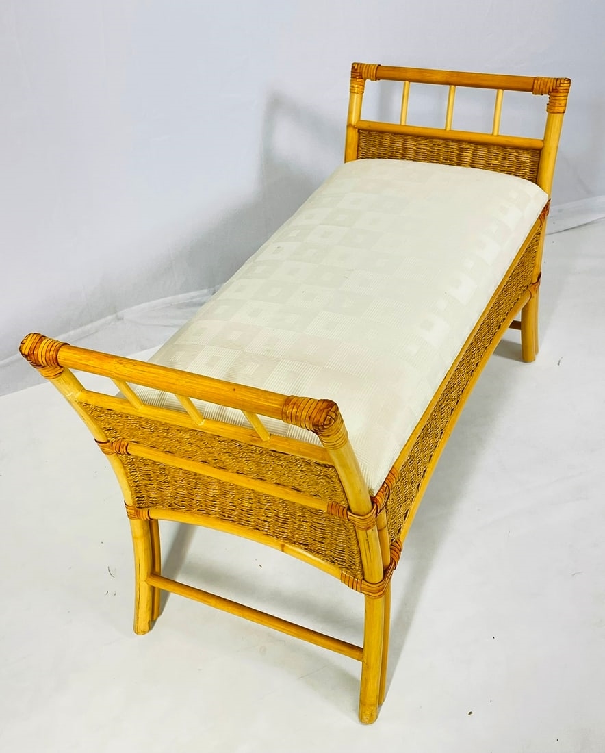 Prior | Vintage Rattan Bench | MutualArt