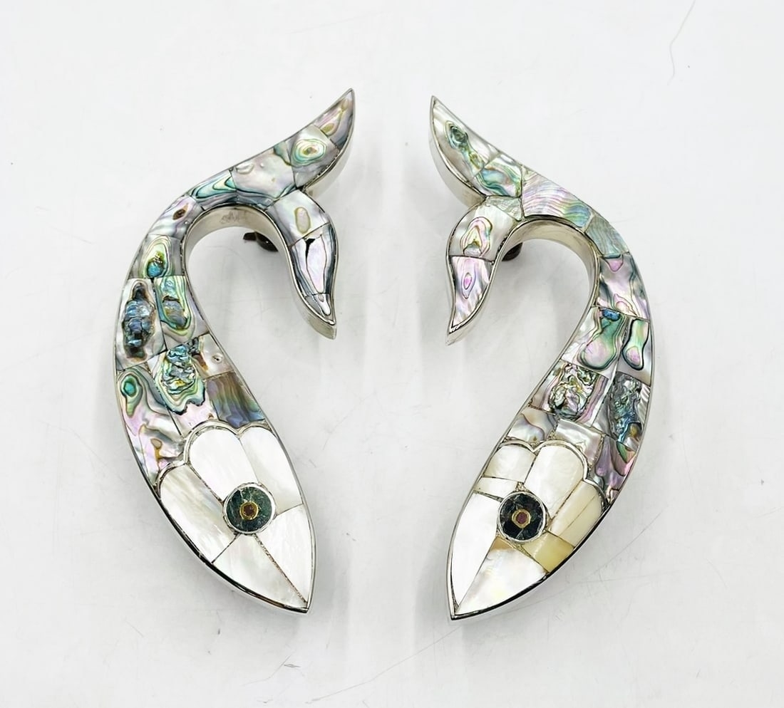 Los Castillo | Pair of Fish Shaped Door Handles with Mother of Pearl ...
