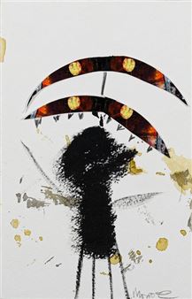 MONROE Mélissa Sans titre / Technique mixte et collage sur papier / Signé en bas à droite / 21 - Melissa Monroe