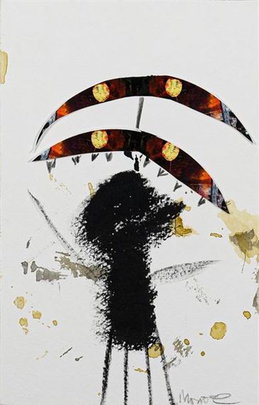 MONROE Mélissa Sans titre / Technique mixte et collage sur papier / Signé en bas à droite / 21 - Melissa Monroe