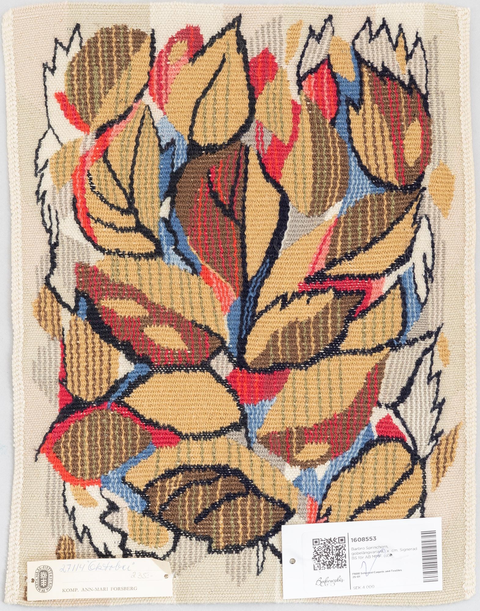 Barbro Sprinchorn | Barbro Sprinchorn, a textile, tapesty variant, 41,5 ...