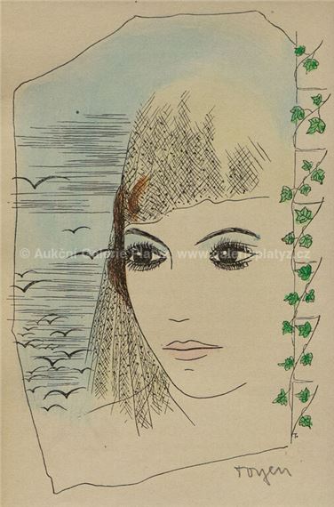 Dívka s vlaštovkami by Toyen