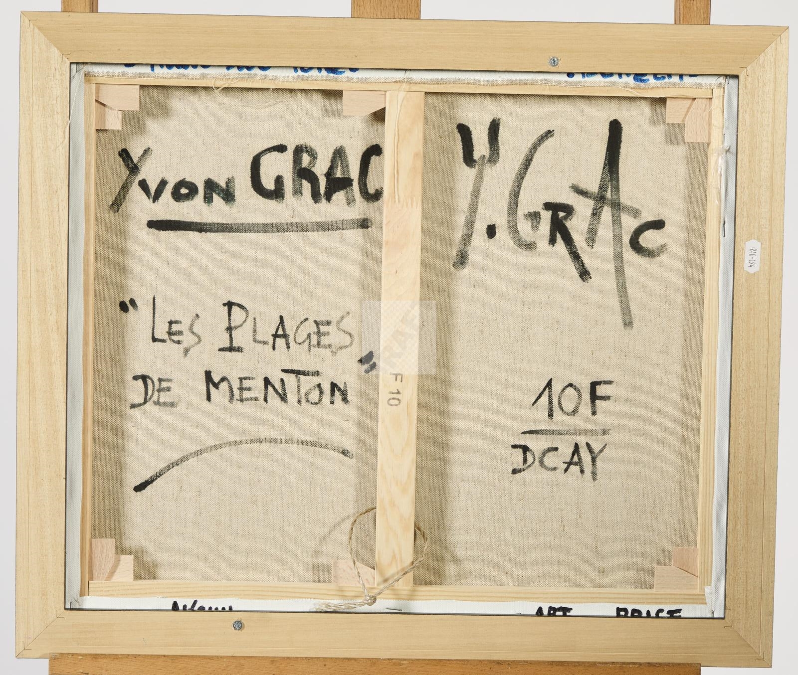 Yvon Grac | Les plages de Menton | MutualArt