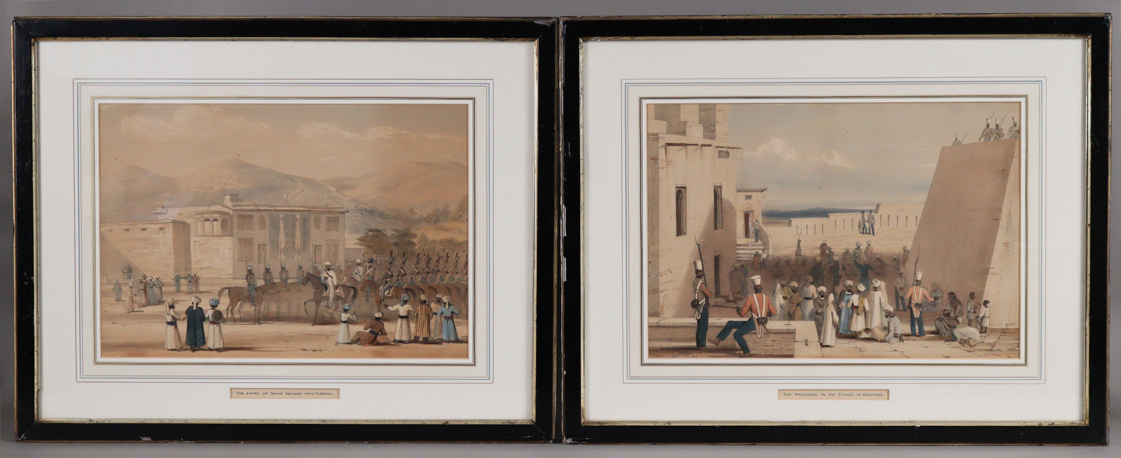 Thomas Wingate | The Entry of Shah Sooja into Cabool & The Prisoners in ...