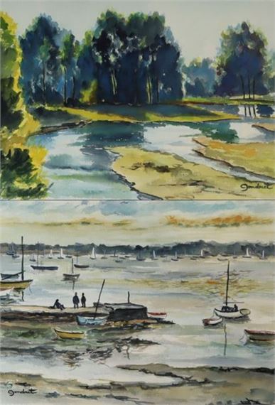 Against the day At Belle Ile en Mer by Lucien Gondret