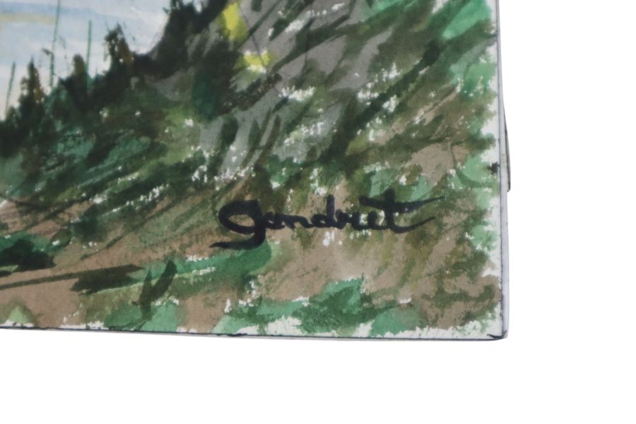 Artwork by Lucien Gondret, Bretagne Brittany, Made of Two watercolors on paper