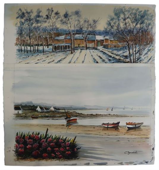 Snow in the Vexin Marine by Lucien Gondret