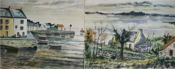 Port Haliguen Gulf of Mobihan by Lucien Gondret