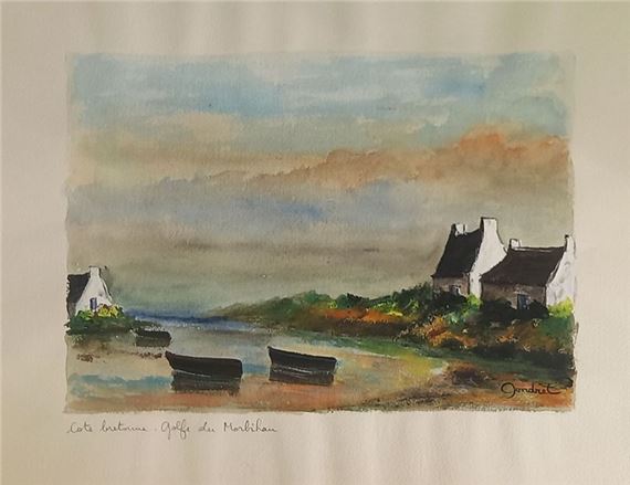 Breton coast, Gulf of Morbihan by Lucien Gondret