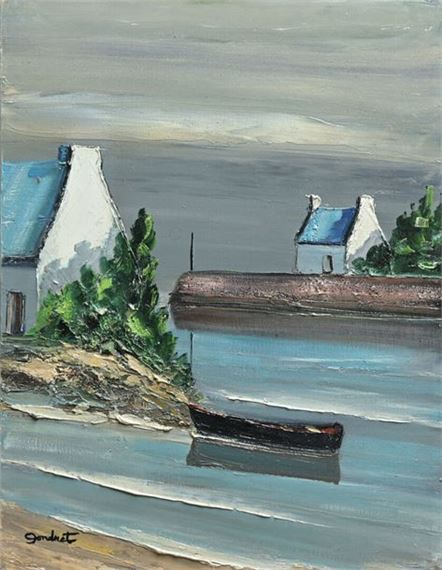 House at the end of the pier, 1982 by Lucien Gondret, 1982
