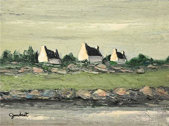 Les pignons blancs, Bretagne by Lucien Gondret