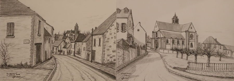 Artwork by Lucien Gondret, Epiais-Rhus Two, Made of ink and pencil drawings