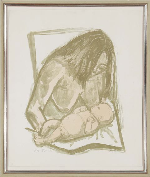 Mutter und Kind by Otto Dix, 1951