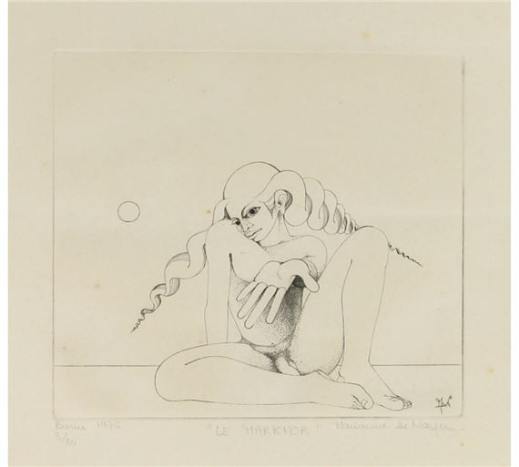 Le Markhor; Nu féminin by Marianne de Nayer, 1975 (1)