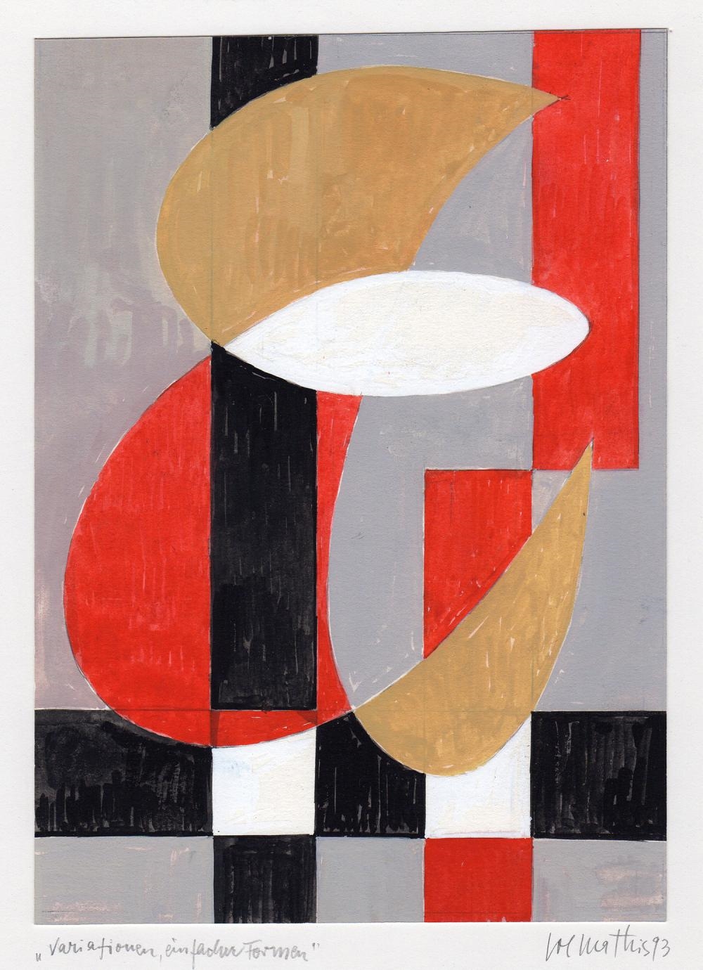 Josef Johann Mathis | Mathis Original Gouache Variations of a Simple ...