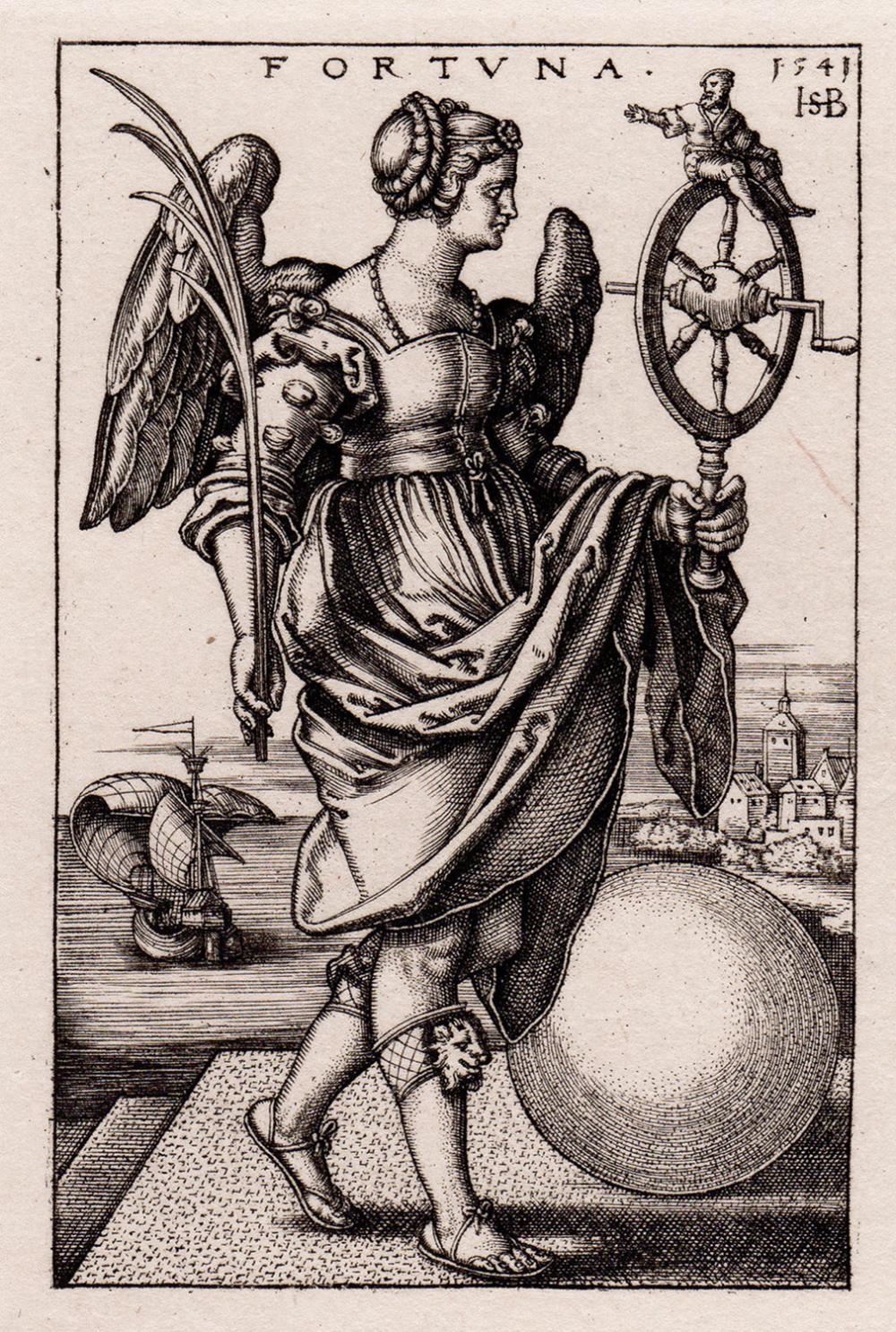 Hans Sebald Beham | Barthel Beham Fortune Antique engraving Framed ...