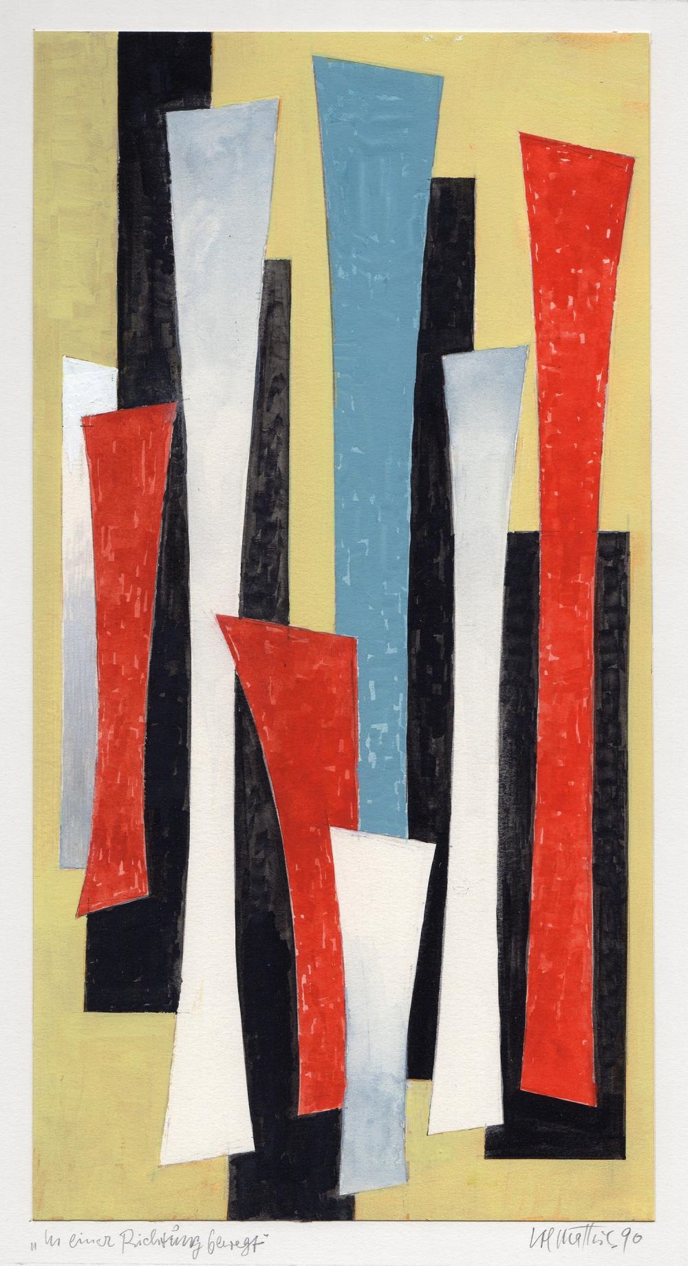 Josef Johann Mathis | Mathis Original Gouache Moved in one Direction ...