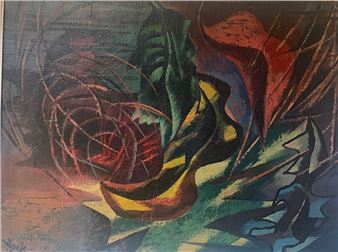 Gabriel ROBIN ( 1902 -1906) "Surrealist landscape Oil on canvas signed lower left. 44 x 58 cm - Gabriel Robin