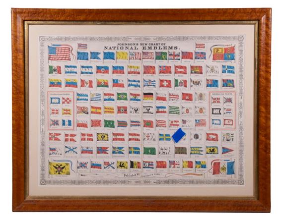 Alvin Jewett Johnson | Johnson's New Chart of National Emblems (1863 ...
