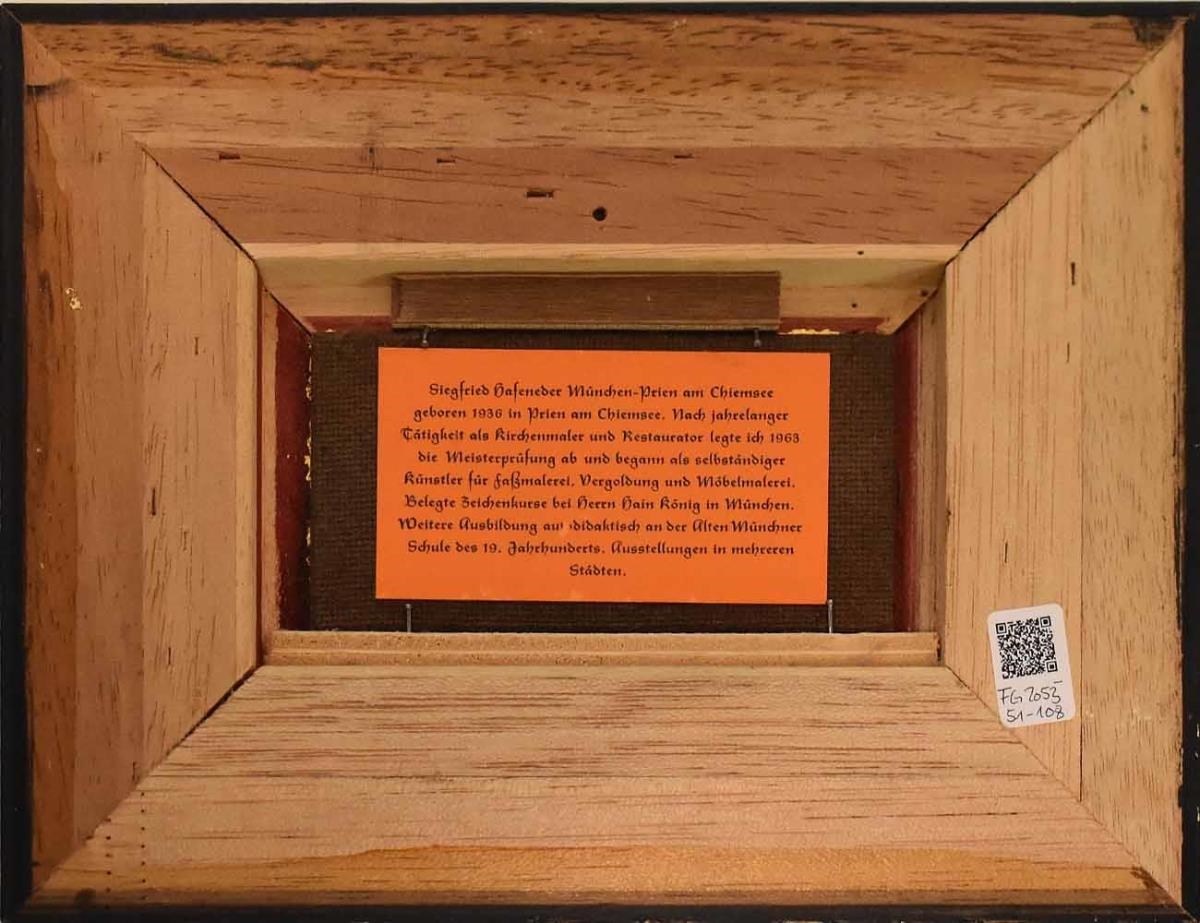 Artwork by Siegfried Hafeneder, Ententeich, Made of Öl/Hartfaserplatte