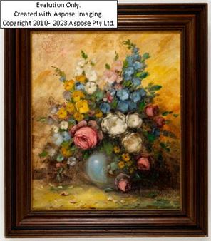 (1925 geb.) Stillleben mit Blumen - Rene Biegler