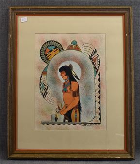 SAN ILDEFONSO PAINTING (GERALDINE GUTIERREZ) - Geraldine Gutierrez