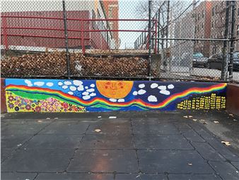 MS 821 Sunset Park Prep, M.S. 821 Sunset Park Prep Los Muralistas, Happy Sunset Park Community - Art in the Parks