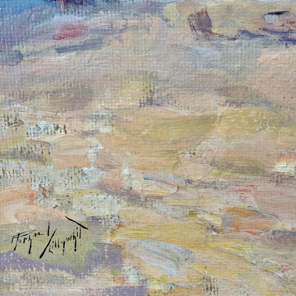 Artwork by Raphael Lillywhite, "Unexpected Visitors" by Raphael Lillywhite, Made of Oil on canvas board