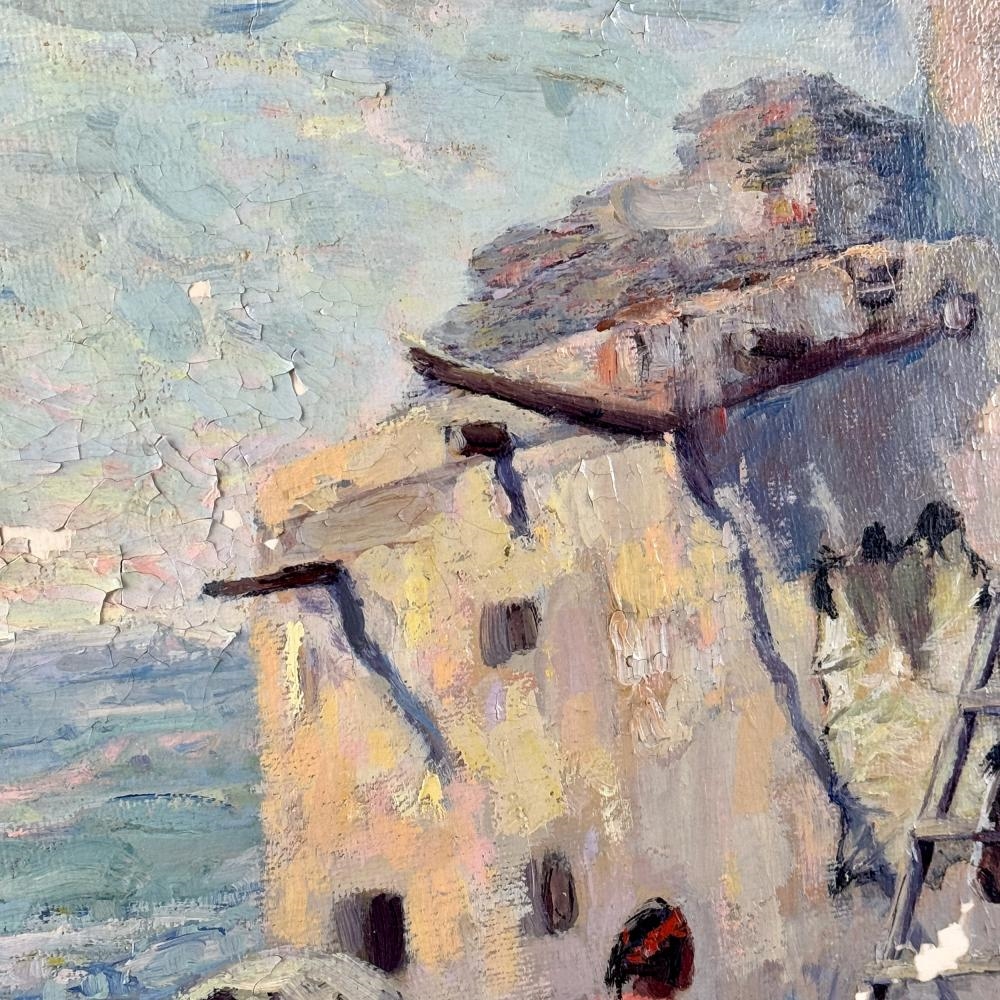 Artwork by Raphael Lillywhite, "Unexpected Visitors" by Raphael Lillywhite, Made of Oil on canvas board