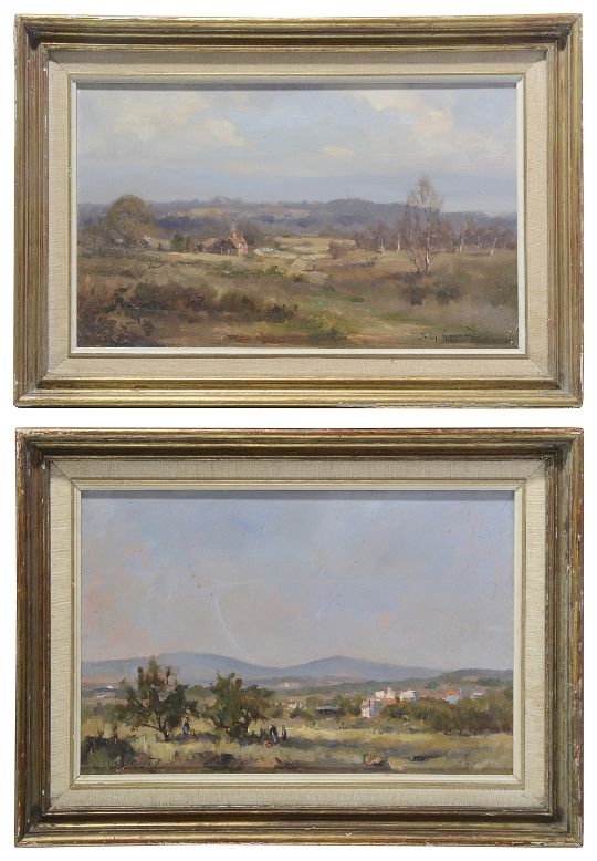 Artwork by Sally Gaywood, The Orange Pickers, Made of oils on board