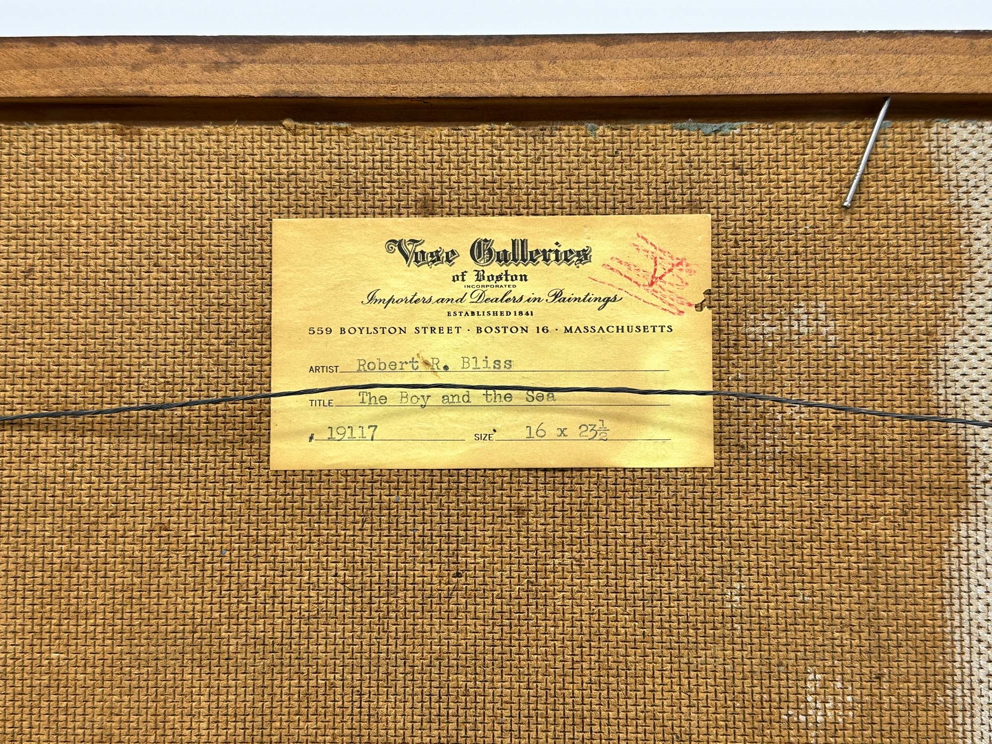 Artwork by Robert R. Bliss, The Boy and the Sea,, Made of Oil on board