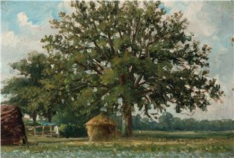 Blooming Tree in a Landscape - Hermanus Gerhardus Wolbers