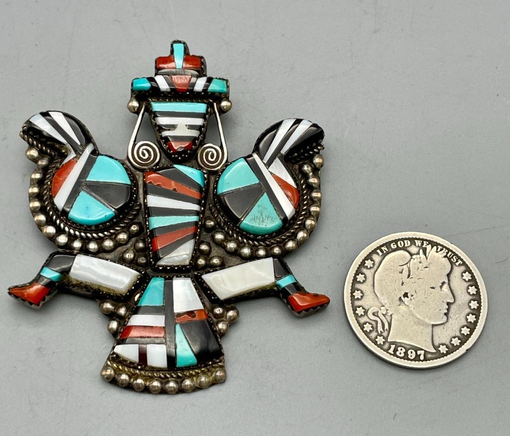 Peter & Ann Bateman | Circa 1960s Inlay Knifewing Pin/Pendant By ...