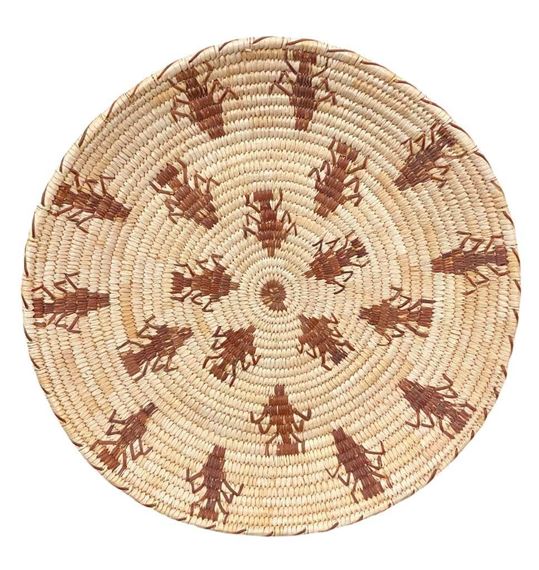 Very Nice Tohono O'odham Pictorial Basket By Francis Stevens - Francis Stevens