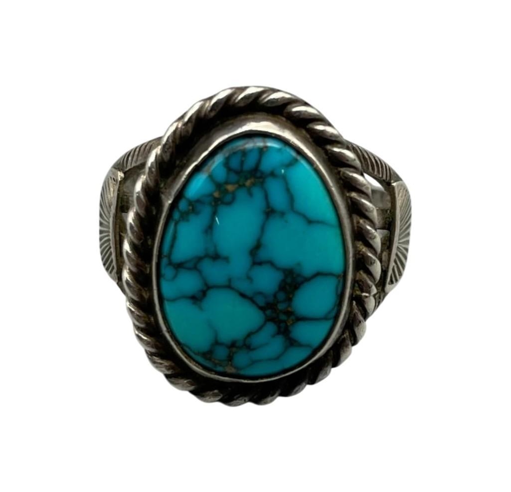 Wonder | Wonder Turquoise Ring By Ike And Katherine Wilson (1920s ...