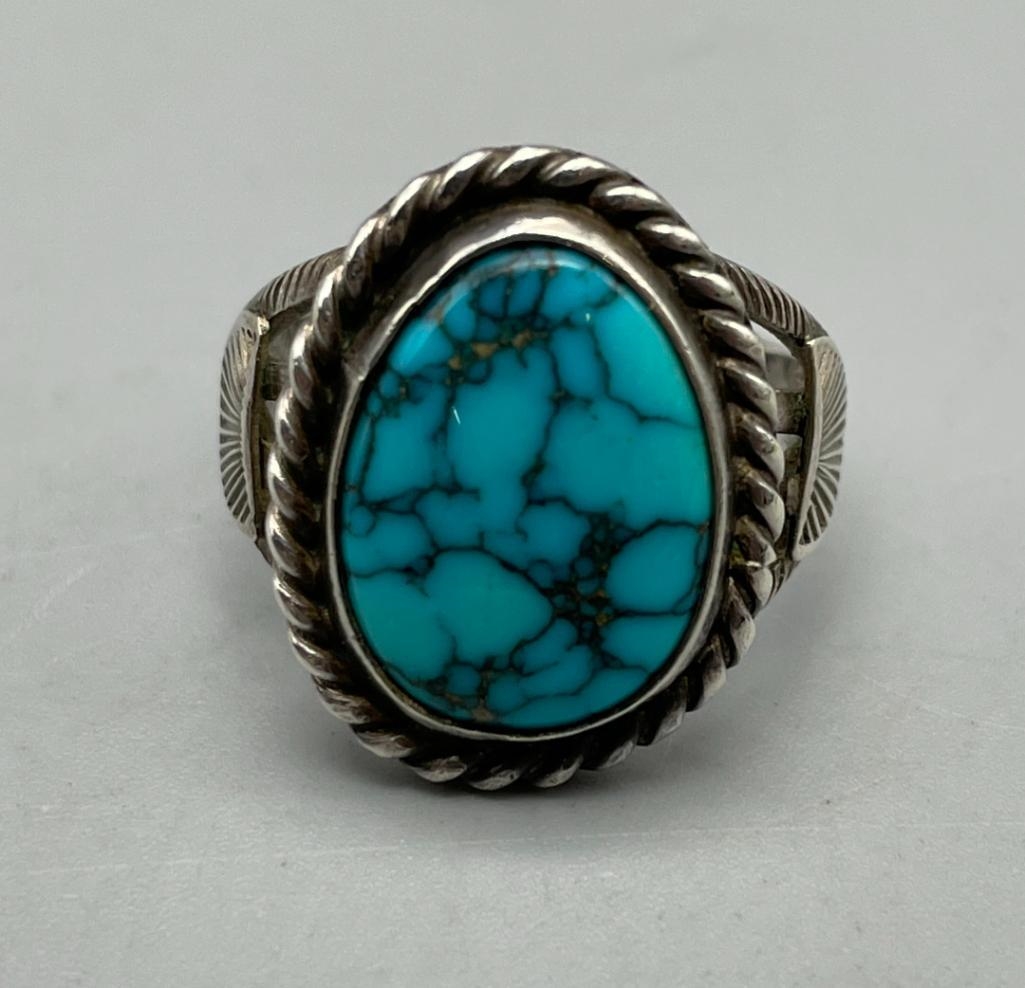 Wonder | Wonder Turquoise Ring By Ike And Katherine Wilson (1920s ...
