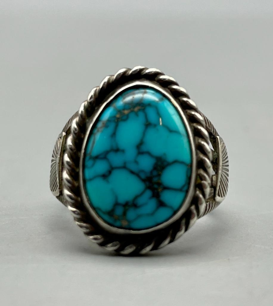 Wonder | Wonder Turquoise Ring By Ike And Katherine Wilson (1920s ...