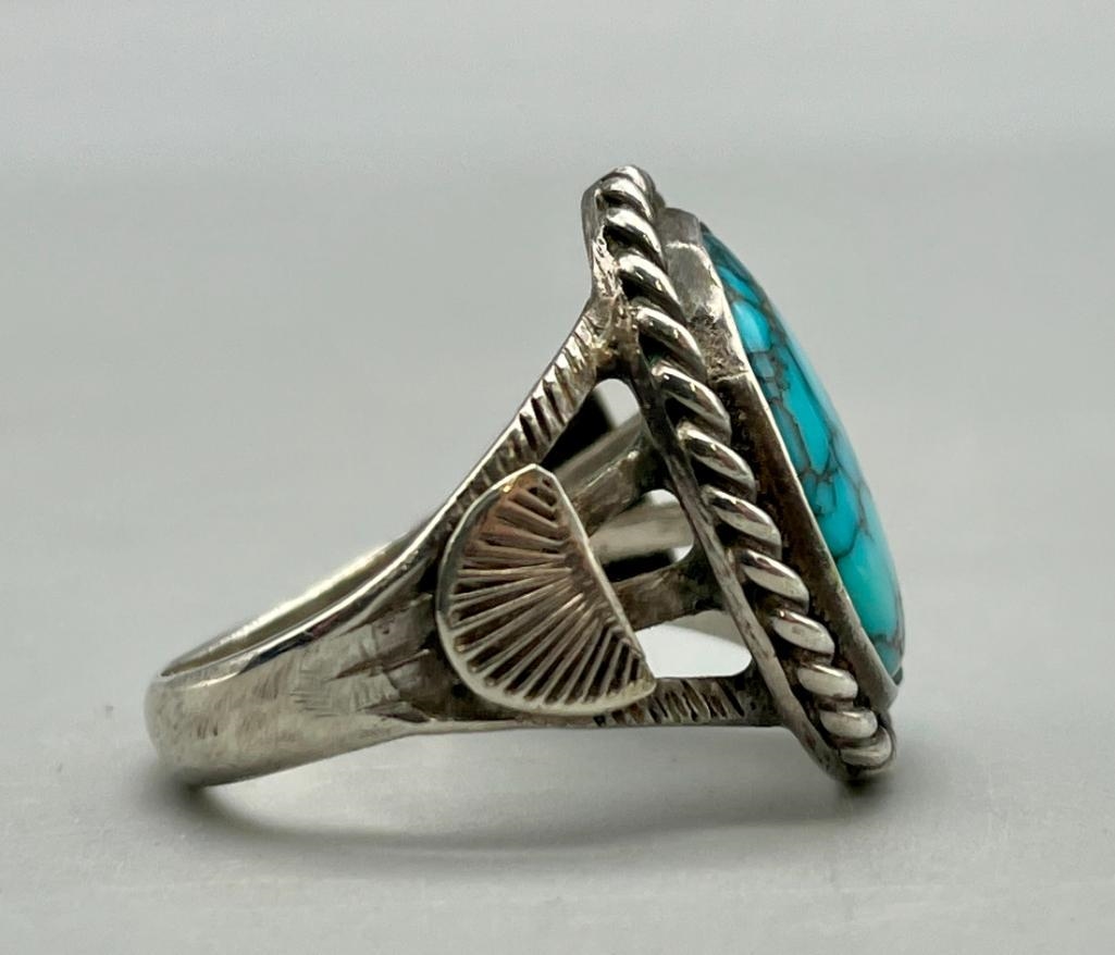 Wonder | Wonder Turquoise Ring By Ike And Katherine Wilson (1920s ...