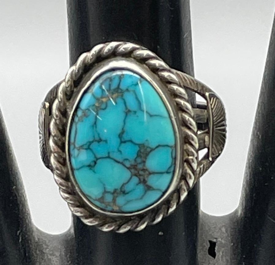 Wonder | Wonder Turquoise Ring By Ike And Katherine Wilson (1920s ...