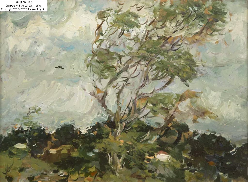 Artwork by Michael Lubomudrov, Autumn's Wind, Made of oil on board