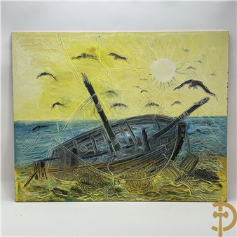 Aangemeerde sloep, stranded hope - James Soudan