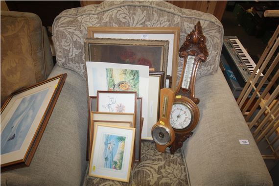 An oak cased barometer - Alfred Coe