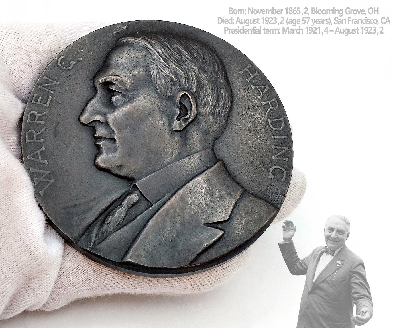 Harding | Warren G. Harding Presentation Medal (1921) | MutualArt