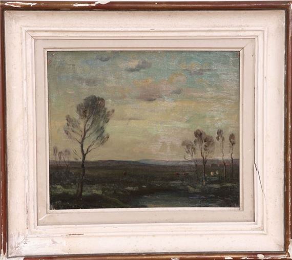Tableau Impressionniste D'Edward Chappel (1859-1946) - Huile Sur Toile Paysage Signée