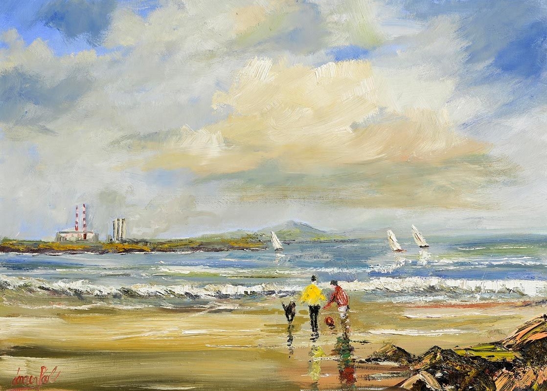Artwork by Darren Paul, Sandymount Strand, Dublin, Made of Oil on canvas