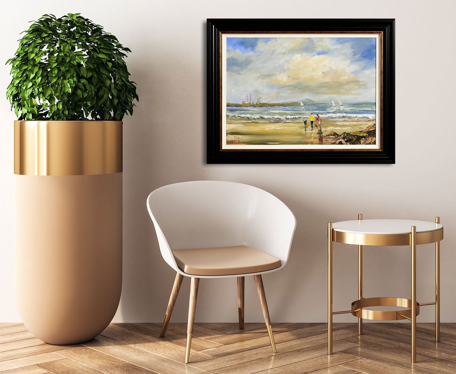 Artwork by Darren Paul, Sandymount Strand, Dublin, Made of Oil on canvas