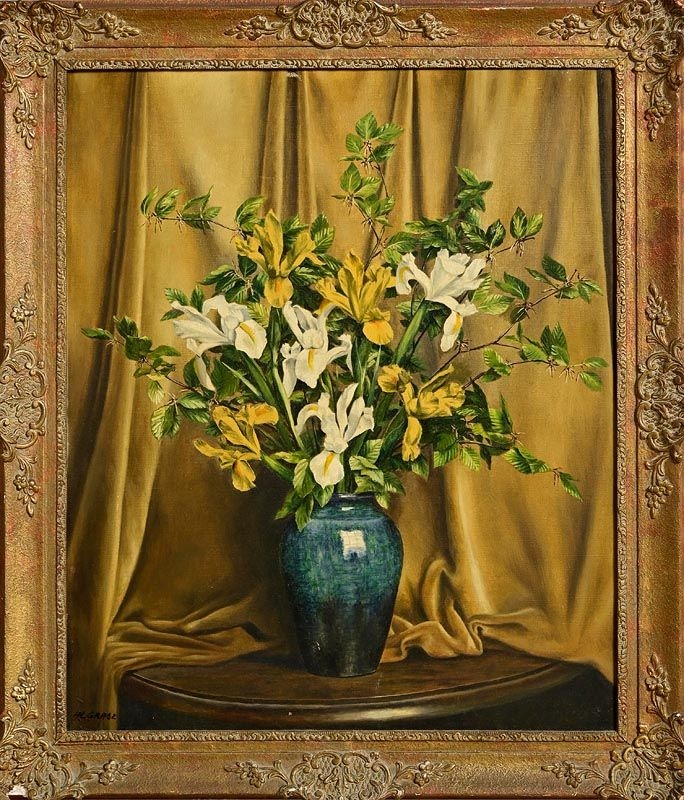 Artwork by A.L. Grace, Still Life - Vase of Flowers, Made of Oil on canvas